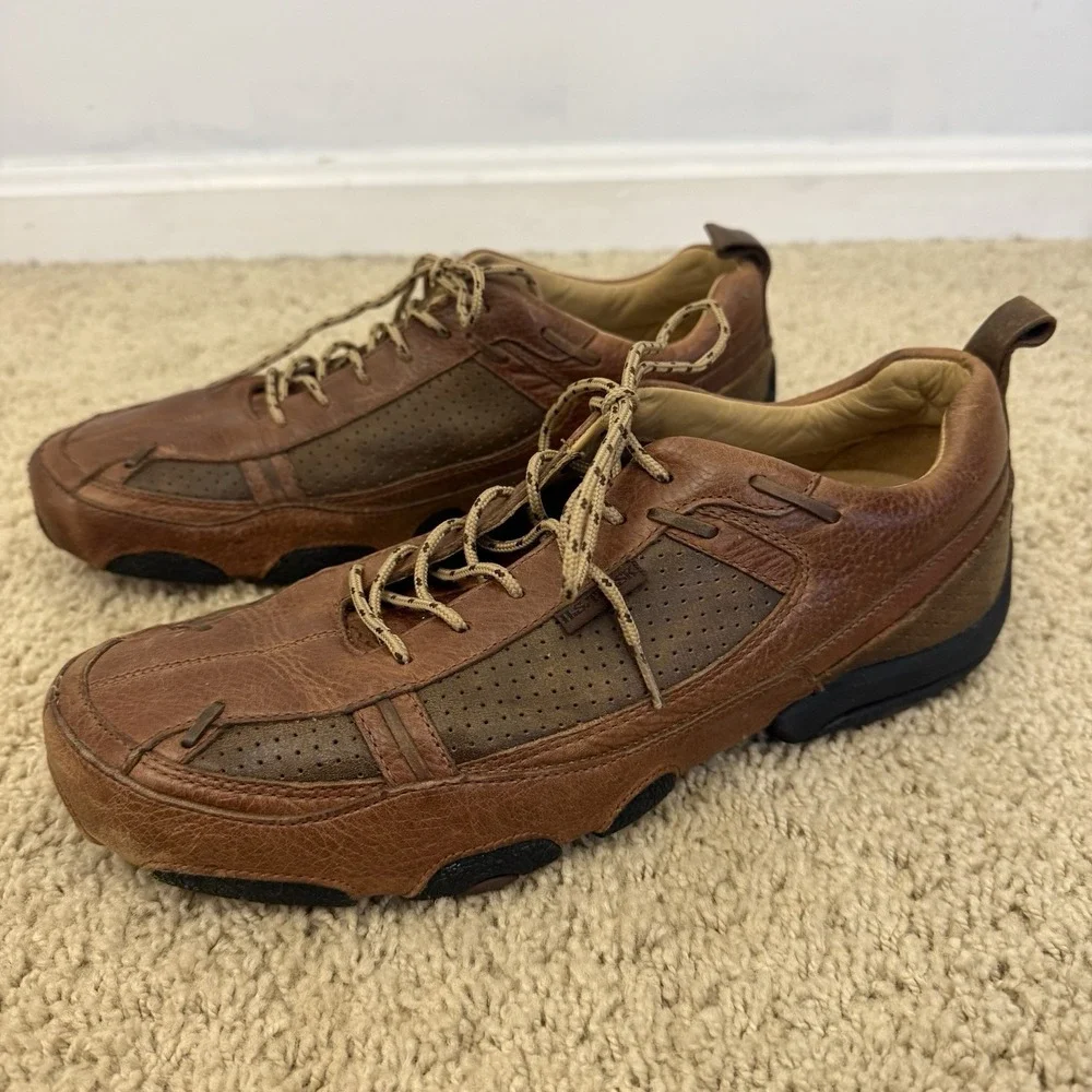 H.S. TRASK Shoes Mens 8.5 M Brown Leather Guide Lace Up Comfort H7002-218 Casual